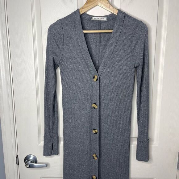 We The Free {Free People} Perfect Match Longline Duster Cardigan (Gray) - XS - Picture 9 of 11